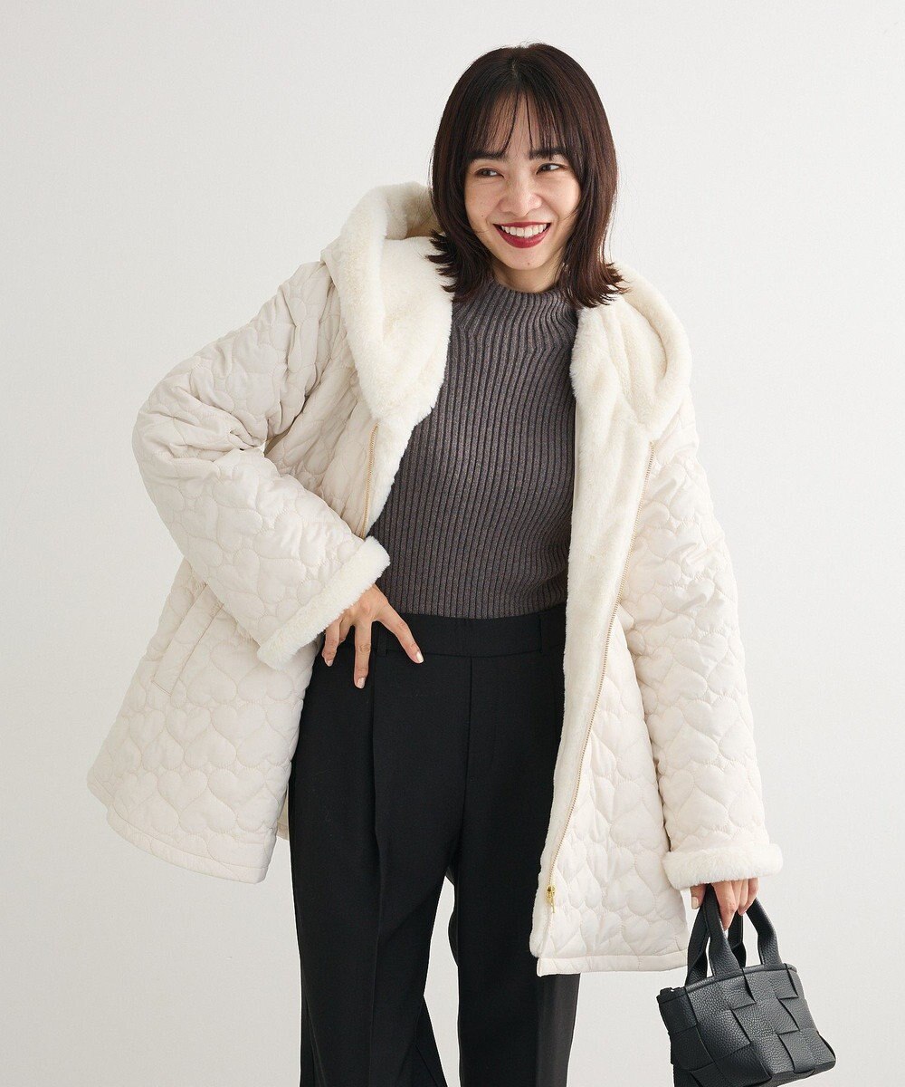 Green Parks ・ｓｗｉｎｇ　ｂｙ　ハートキルトフレアコート 