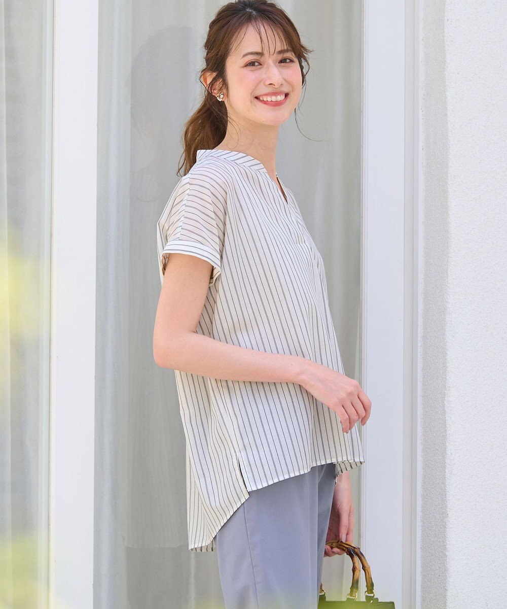 ANY SIS 【洗える】スキッパーイージー シャツ 