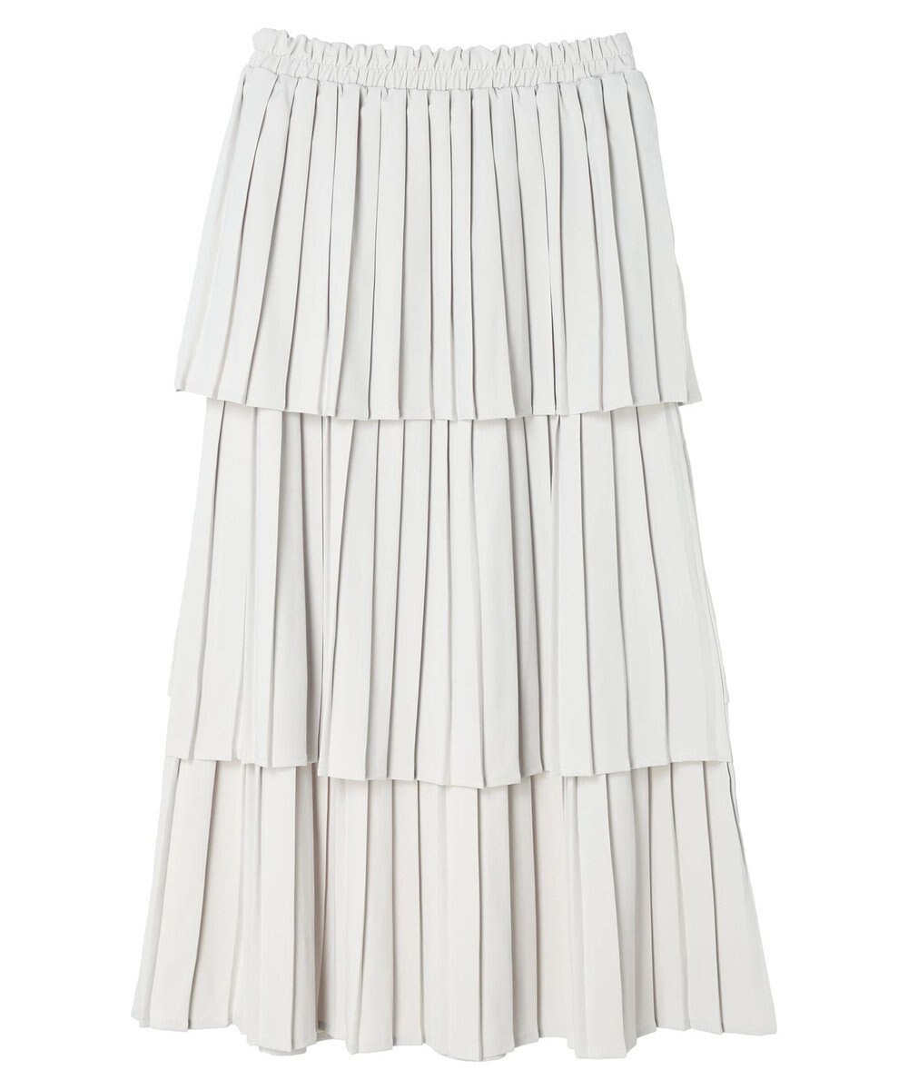 earth music&ecology ミックスプリーツティアードスカート 