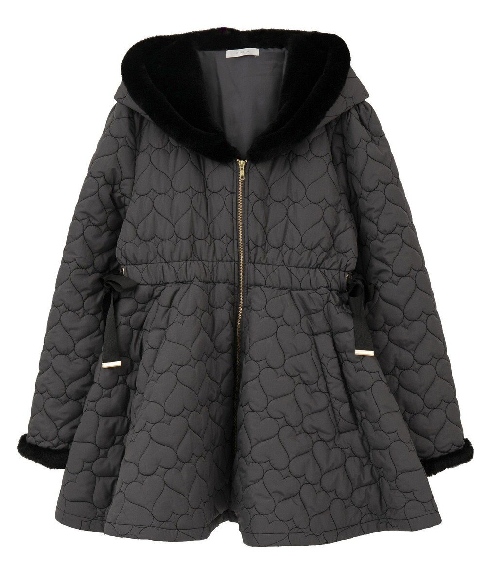 Green Parks ・ｓｗｉｎｇ　ｂｙ　ハートキルトフレアコート 