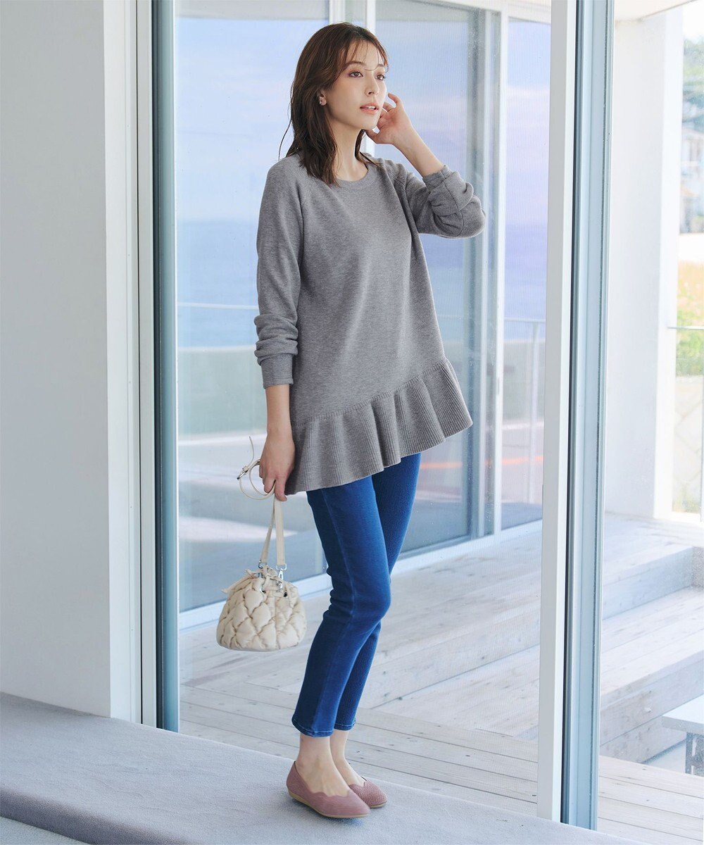 Tiaclasse 【洗える】ななめフリルニットプルオーバー 