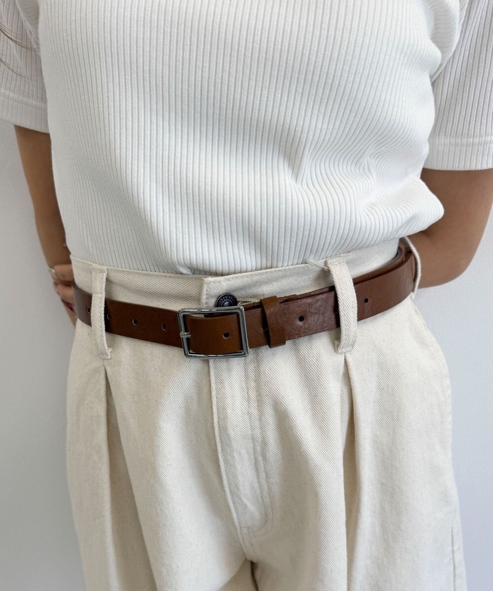 WEGO LスクエアバックルPUベルト 