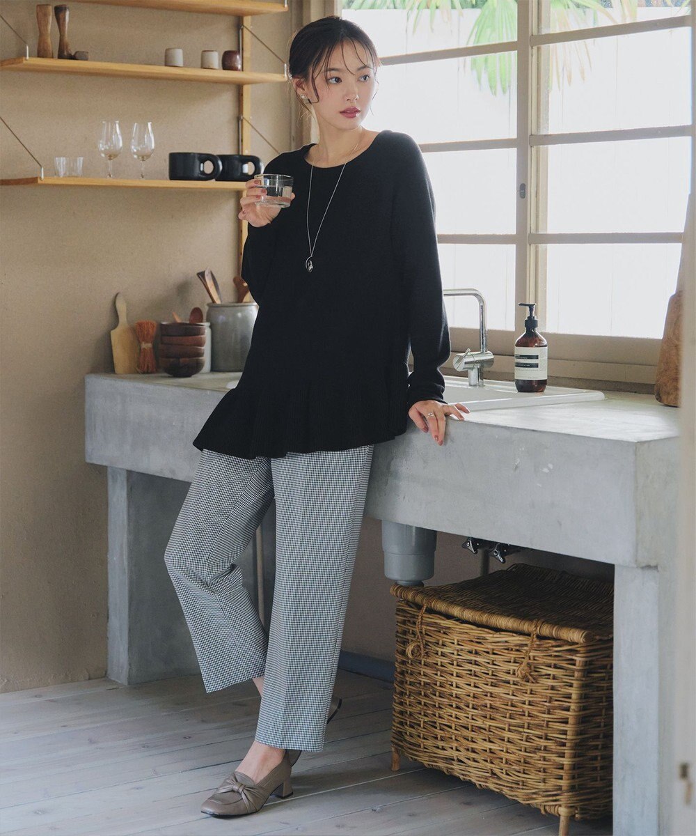 Tiaclasse 【洗える】ななめフリルニットプルオーバー 