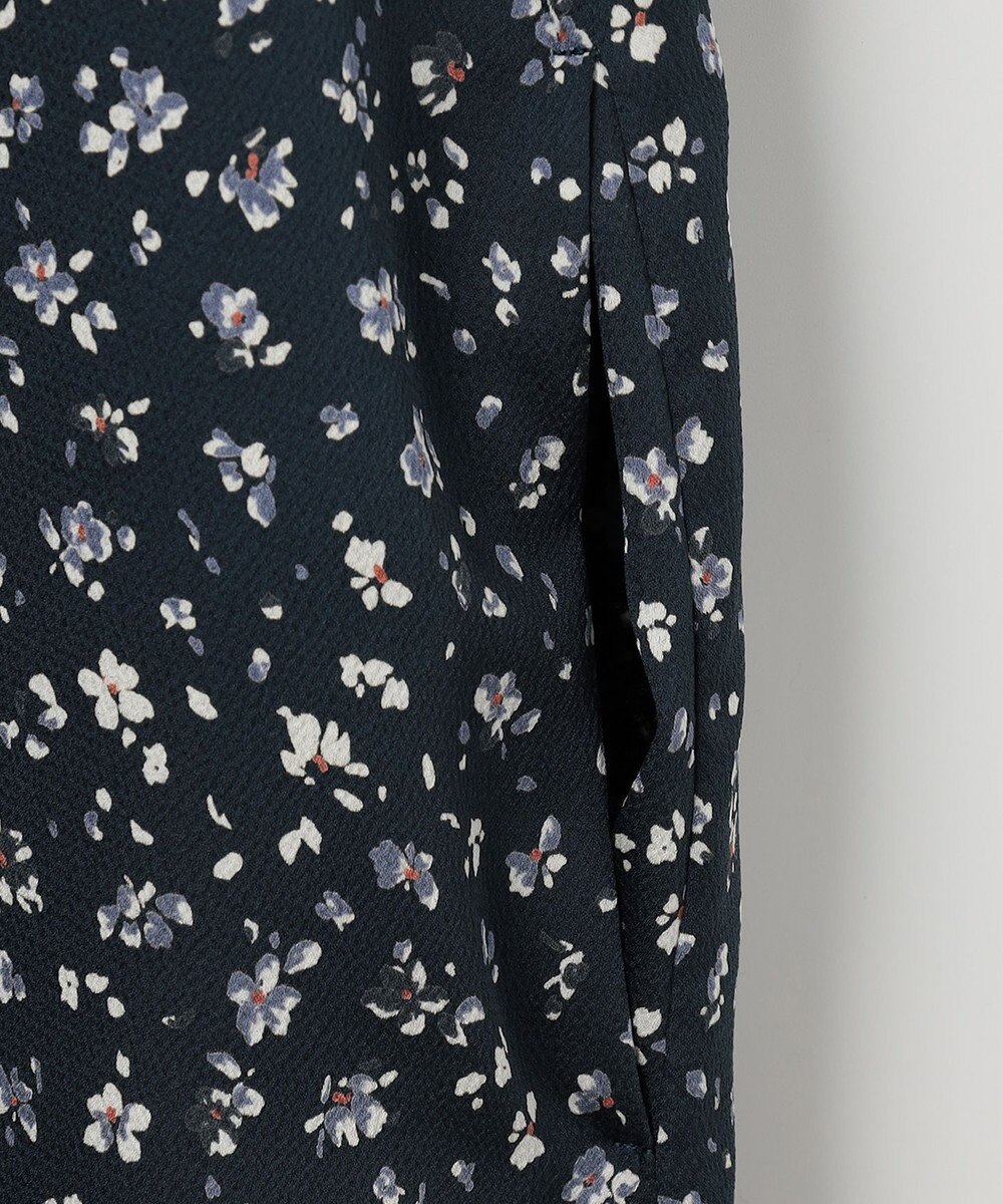 J.PRESS LADIES L 【洗える】スパンウェーブフラワープリント ワンピース 