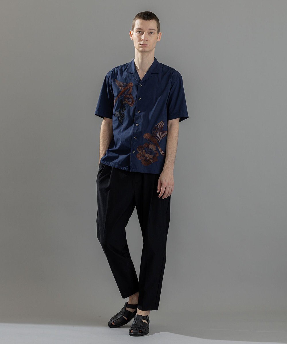 JOSEPH HOMME 新柄【洗える】メキシカンエンブロイダリー　オープンカラー半袖シャツ 