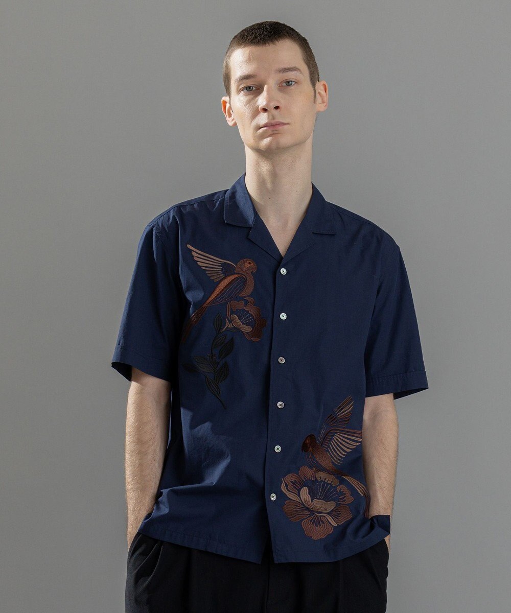 JOSEPH HOMME 新柄【洗える】メキシカンエンブロイダリー　オープンカラー半袖シャツ 