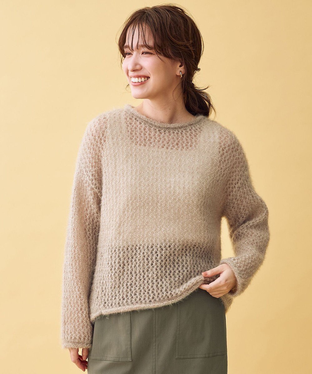 ANY レーシーネットニット 