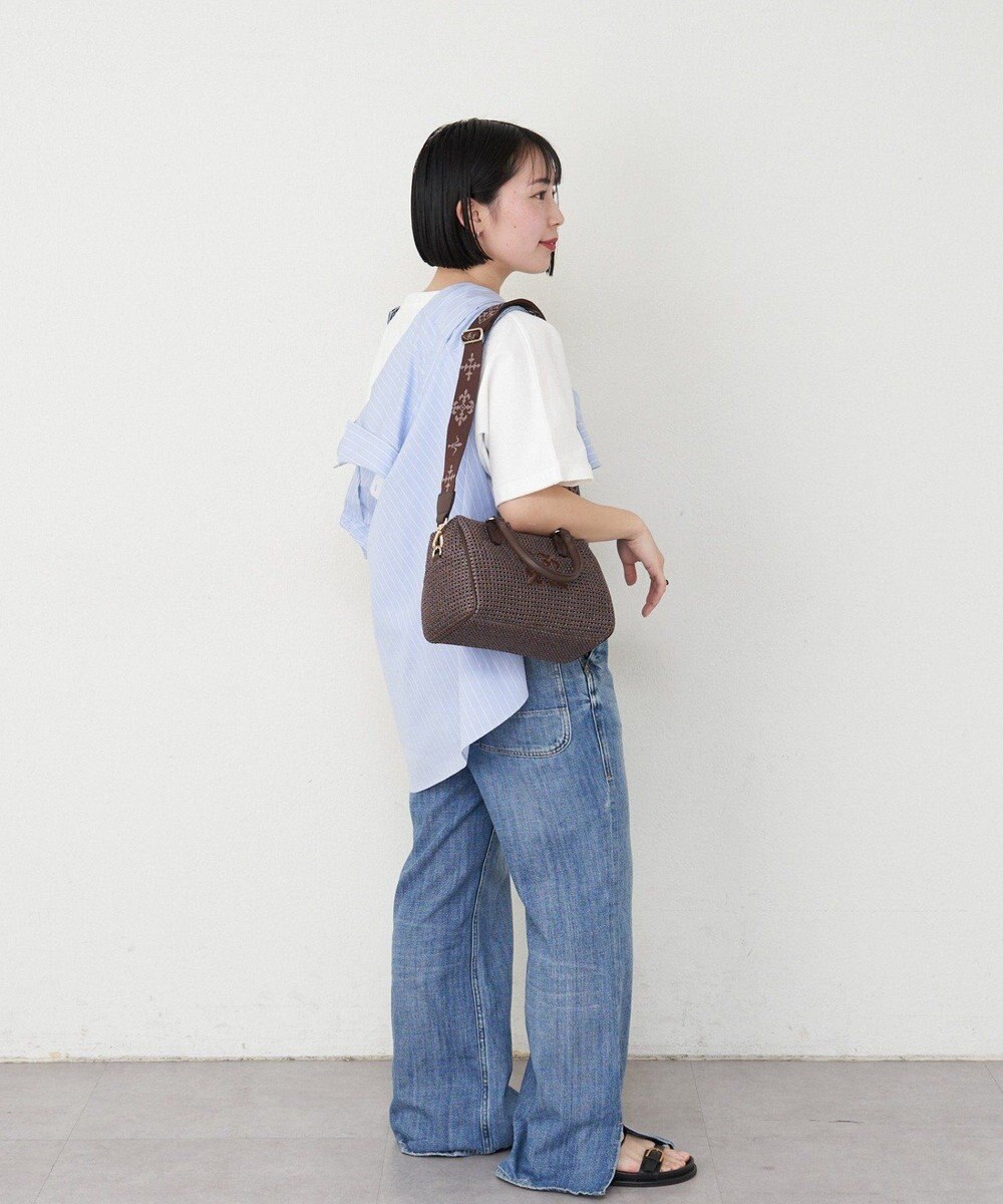 russet ナイロンラフィアミニボストンバッグ(CE-1715) 