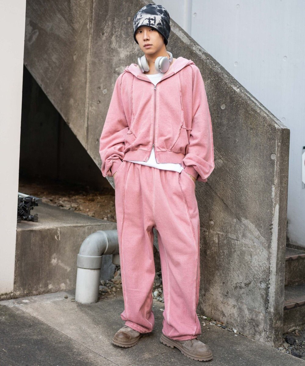 WEGO 【ユニセックス着用ITEM/MLサイズ展開】スウィッチングZIPパーカー 