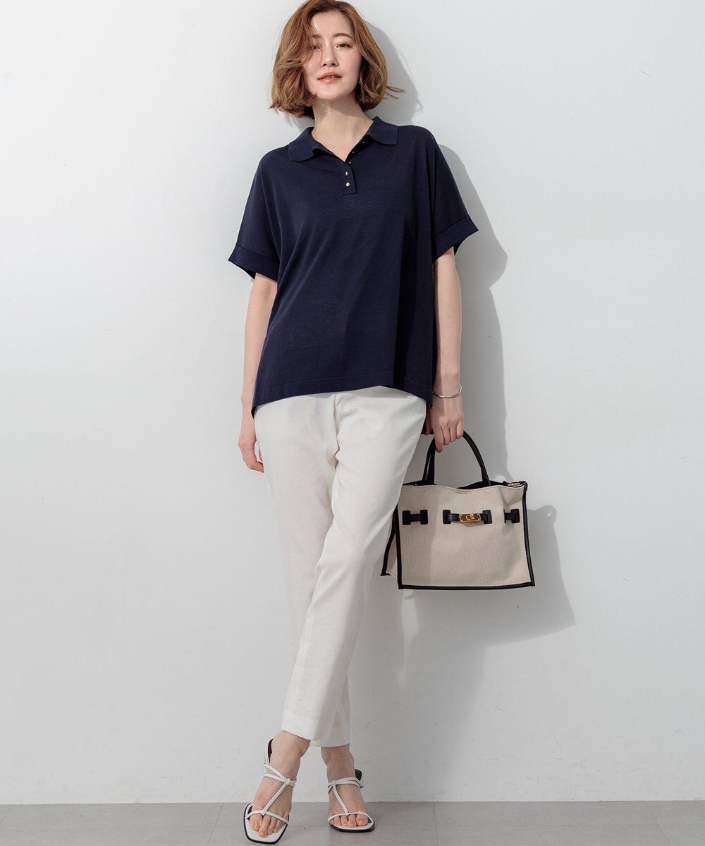 23区 【CanCam掲載】リネンレーヨンストレッチ テーパード パンツ 