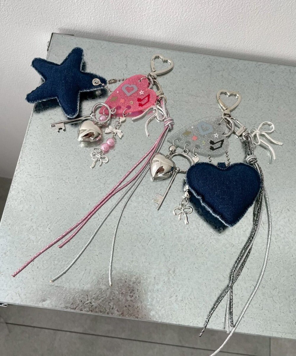 WEGO デニムモチーフセットキーホルダー 