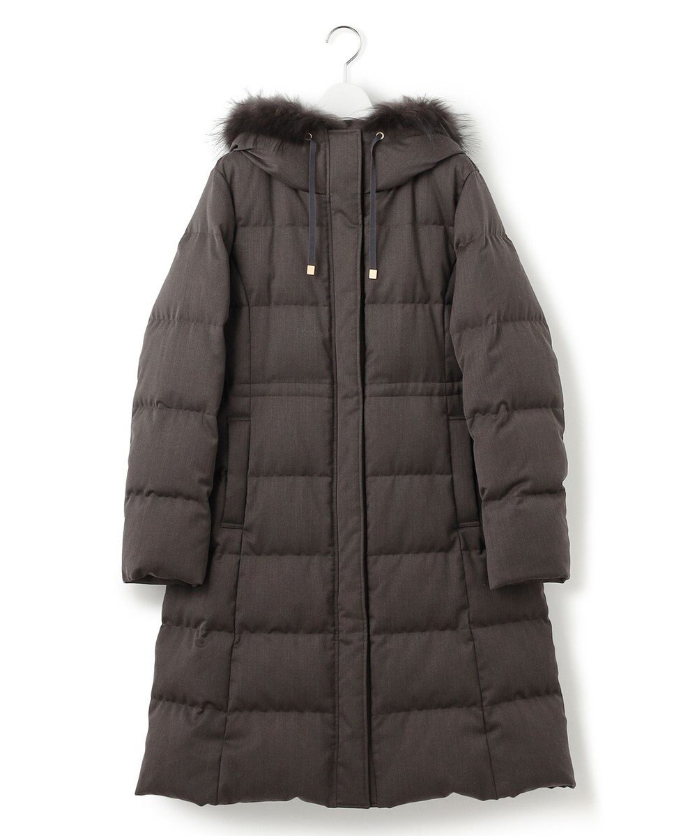 23区 S 【撥水加工】ブライトウール ロングダウンコート 