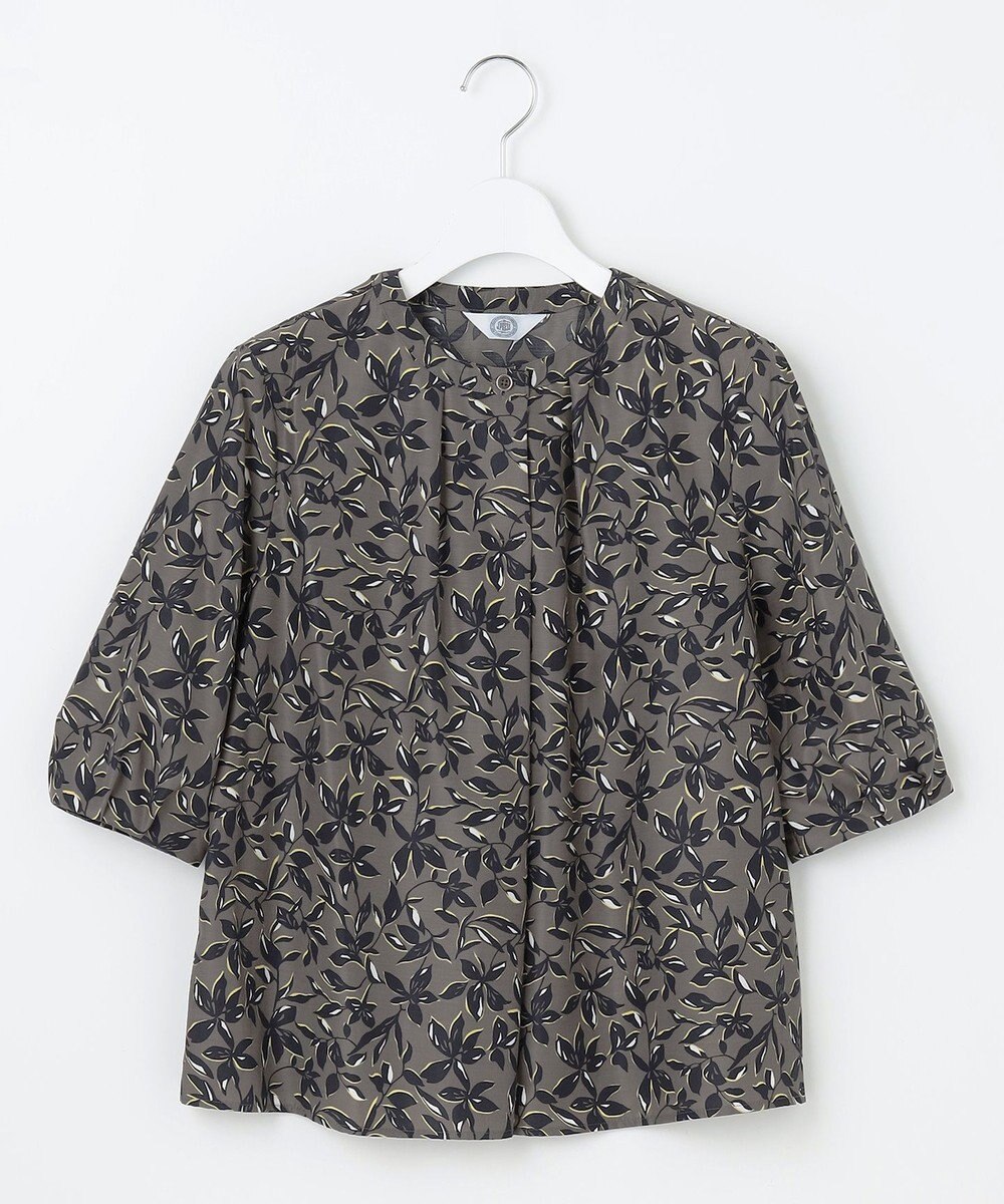 J.PRESS LADIES 【洗える】ボタニカルプリント ブラウス 