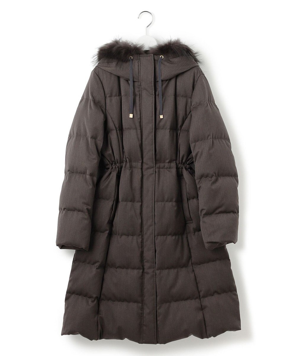 23区 S 【撥水加工】ブライトウール ロングダウンコート 