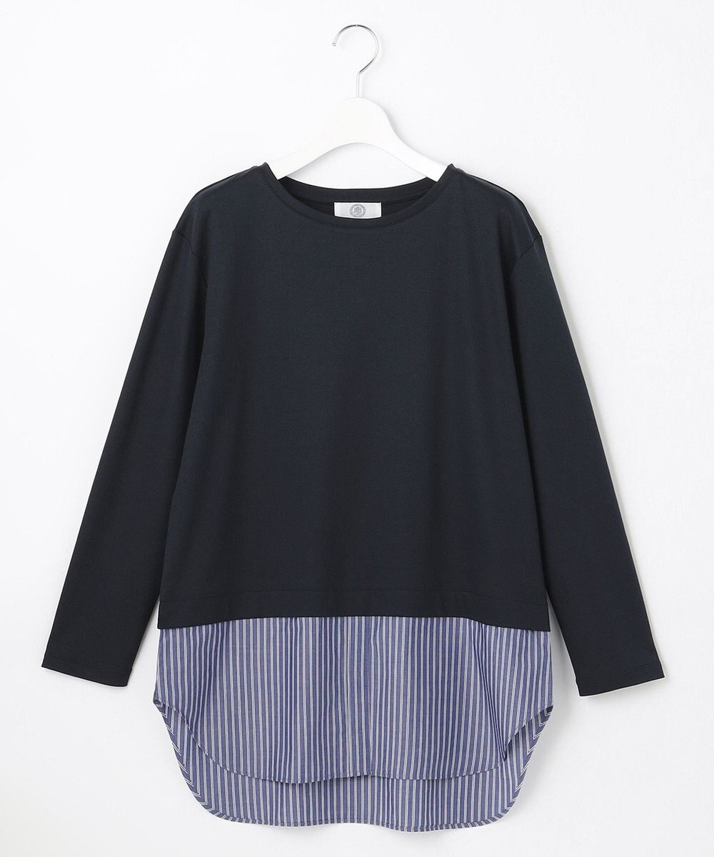 J.PRESS LADIES 【接触冷感・UVケア】レイヤードジャージー カットソー 