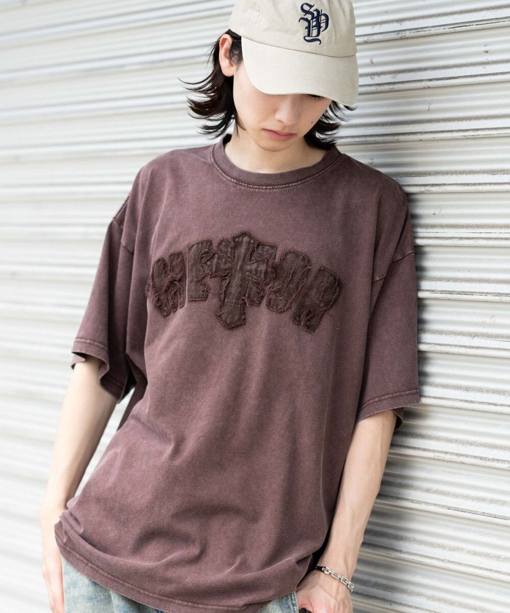 WEGO 【ユニセックス着用ITEM】スノーウォッシュダメージアップリケT（SS） 