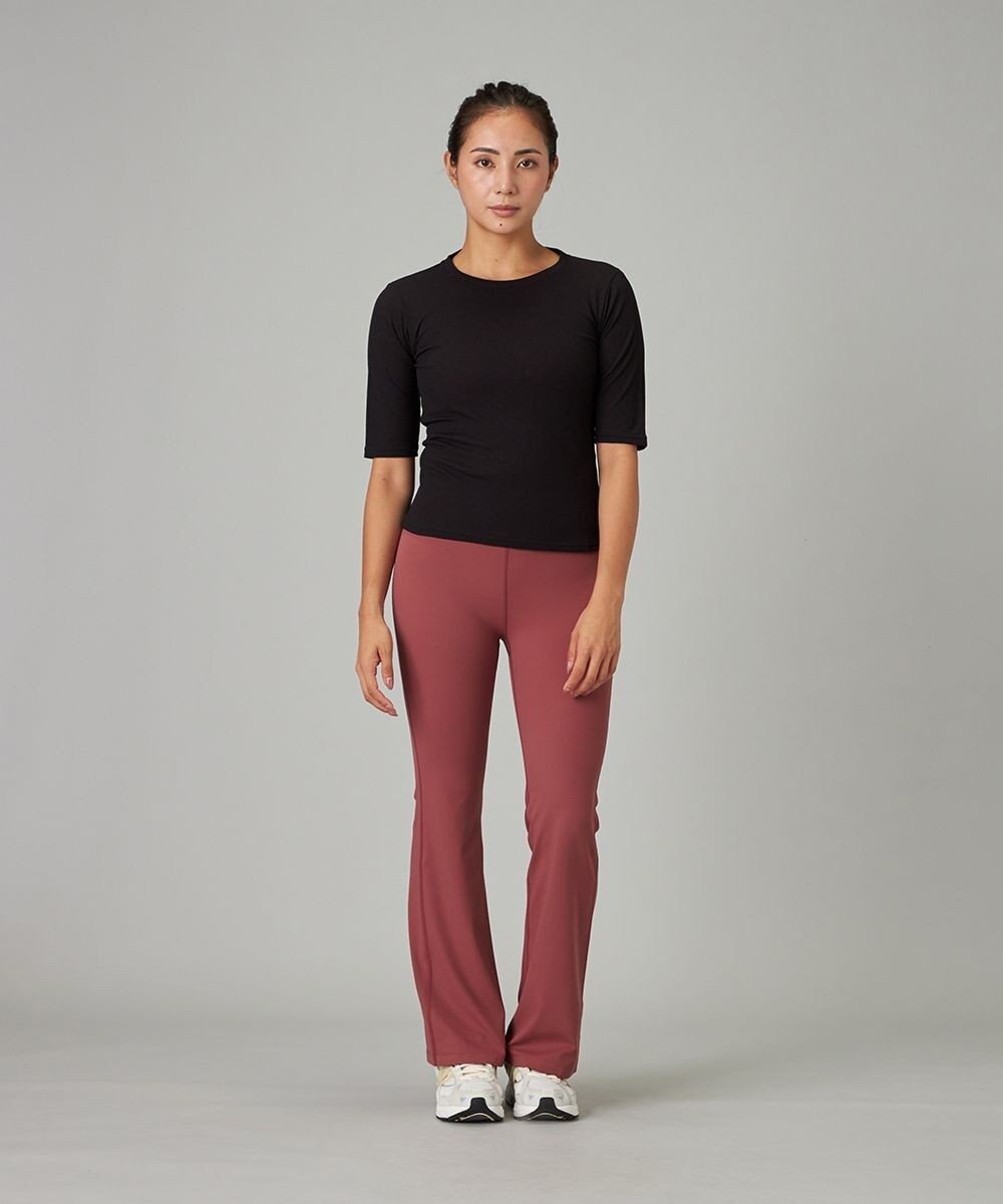 Chacott シアーワッフルハーフスリーブTシャツ 
