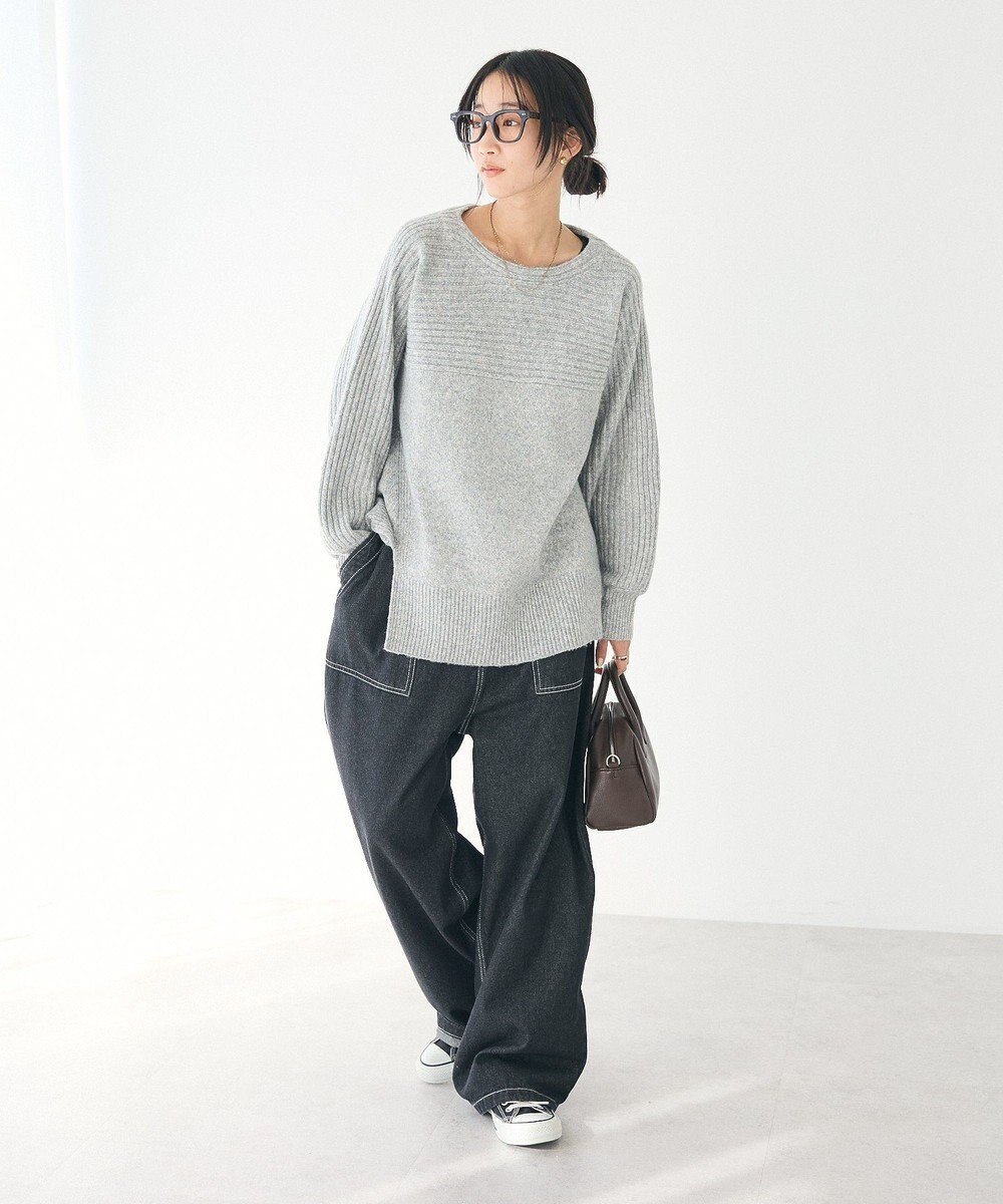 CRAFT STANDARD BOUTIQUE 編み違い斜めスリットニットチュニック 