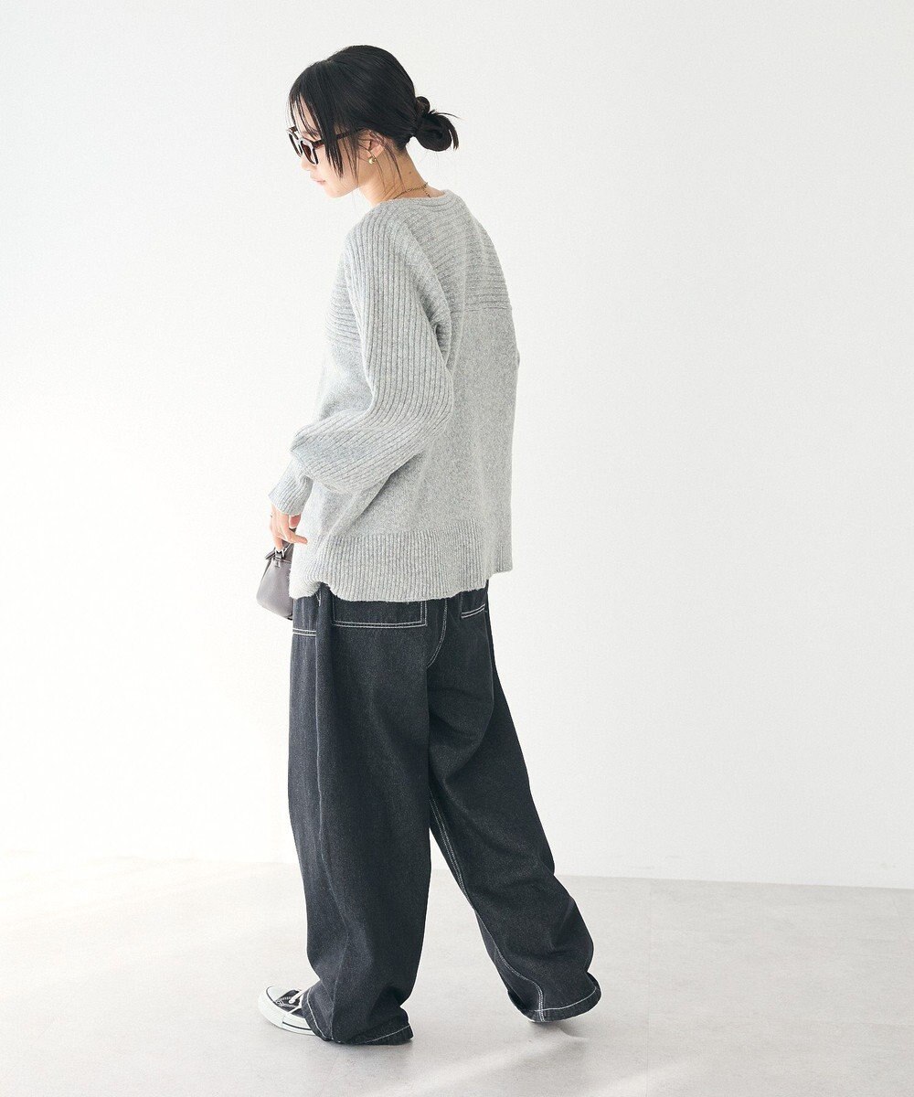 CRAFT STANDARD BOUTIQUE 編み違い斜めスリットニットチュニック 