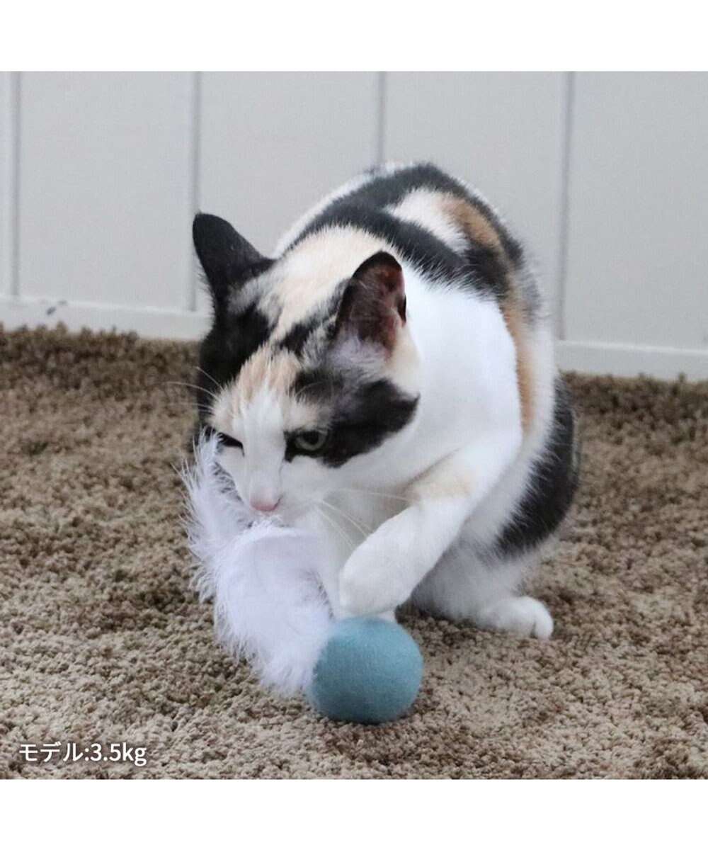 PET PARADISE ペットパラダイス 猫 羊毛ボール 羽付き 【単品】 