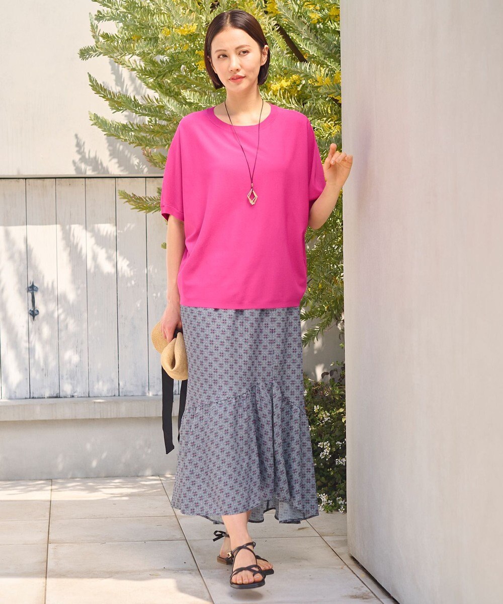 自由区 【洗える・XSサイズあり】アラベスクプリント スカート 