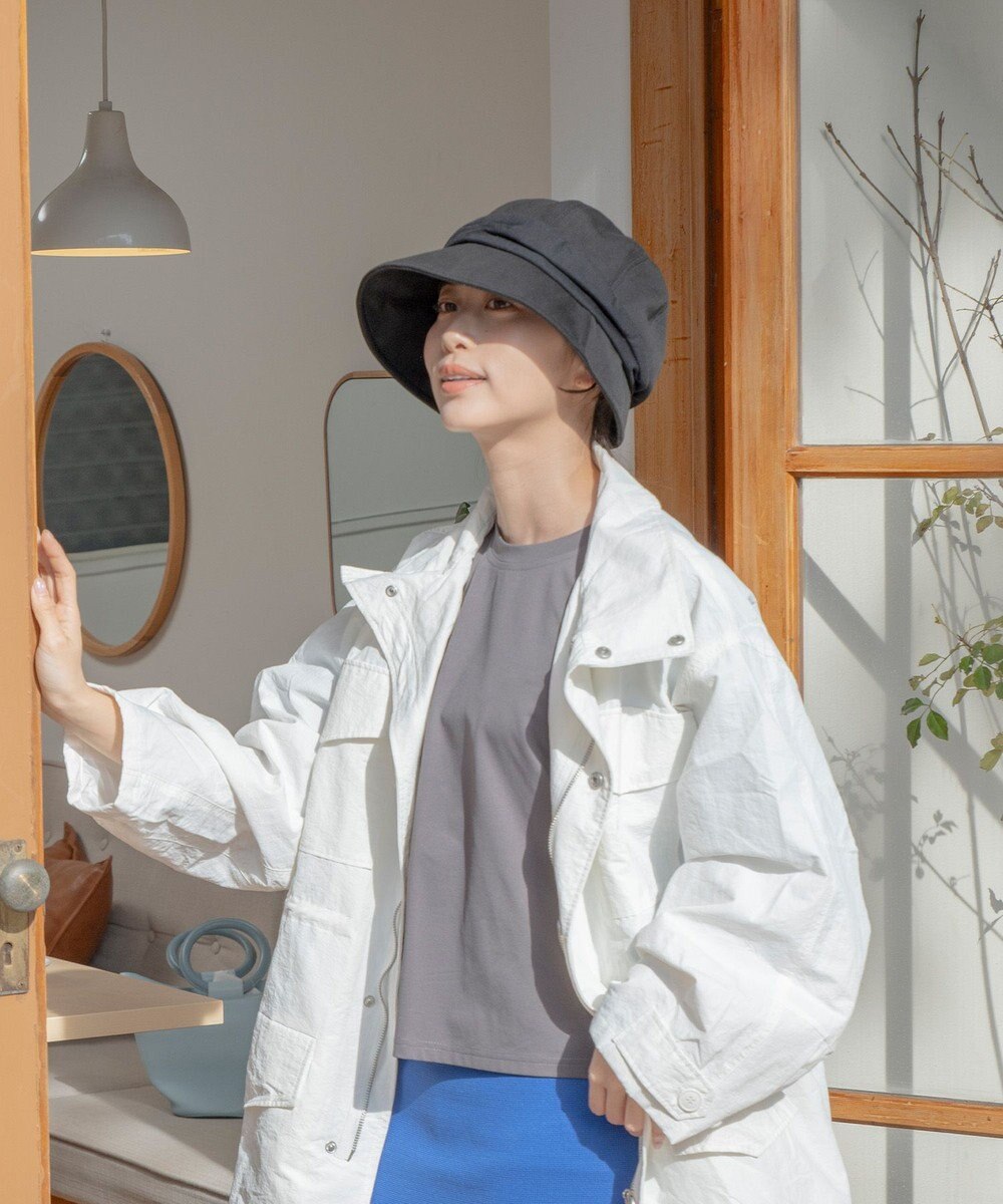 MOONBAT 【UVカット/遮光100%/接触冷感】洗えるスウェットキャスケット 軽量/手洗いOK/サイズ調整可能/ポケッタブル 