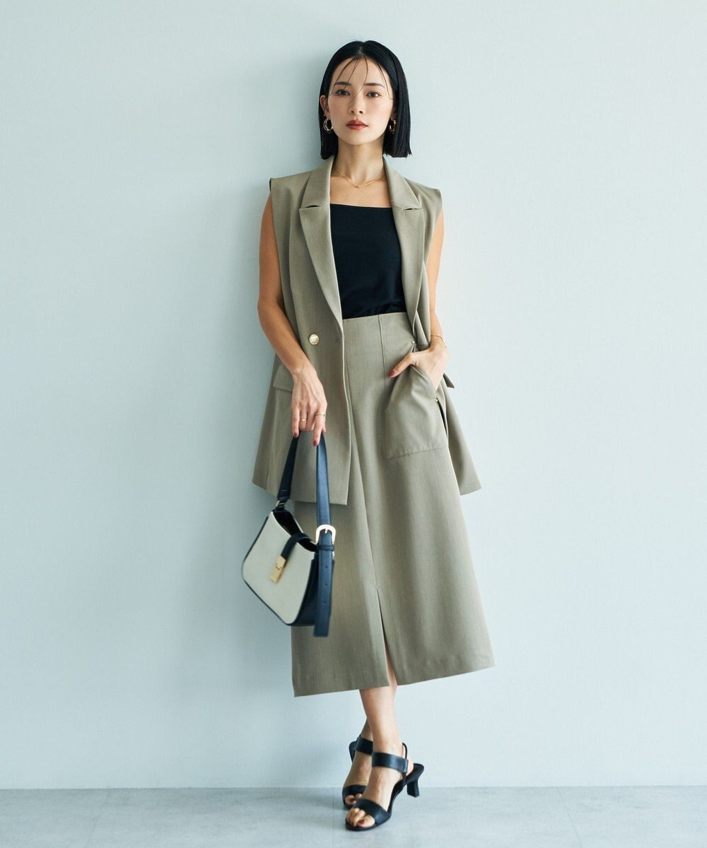 尾崎紗代子さん着用】ハイウエストナロースカート / YECCA VECCA  