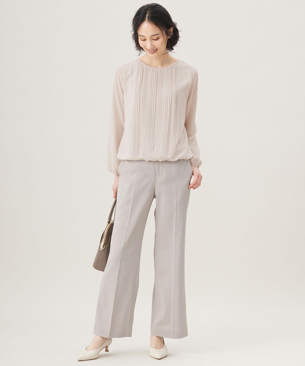 自由区 【セットアップ対応・洗える】ウールブレンドセットアップ パンツ 