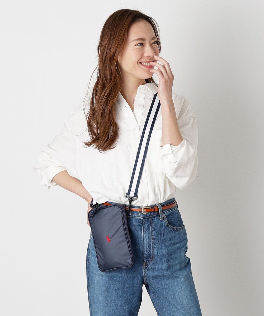 MOONBAT 【WEB限定セット/UV遮蔽率100％】POLO RALPH LAUREN （ポロ ラルフローレン）サコッシュ付き 晴雨兼用 折りたたみ傘 ポロポニー 