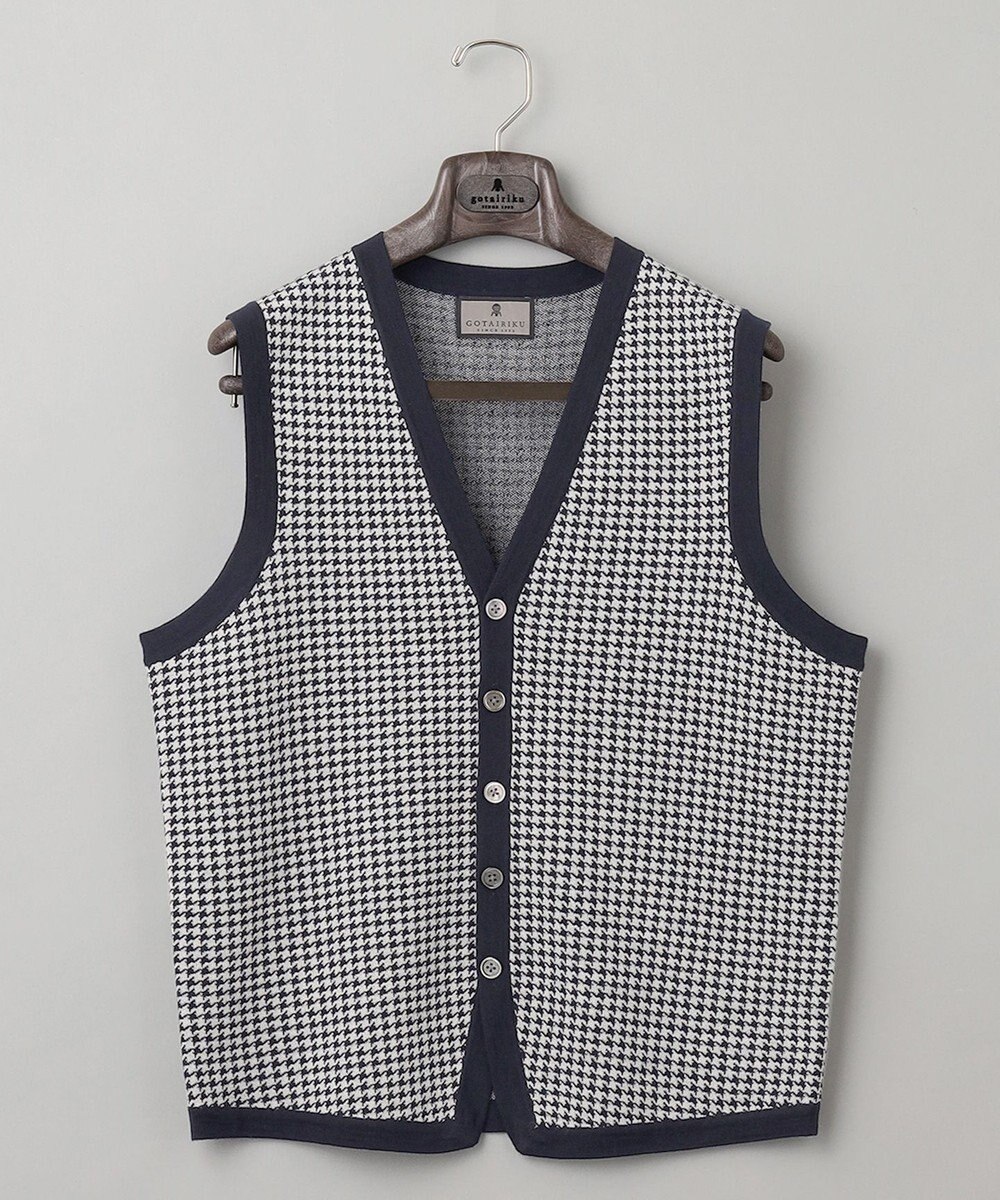 GOTAIRIKU 【家庭洗濯可能】イタリア糸 ハイゲージ ベスト 