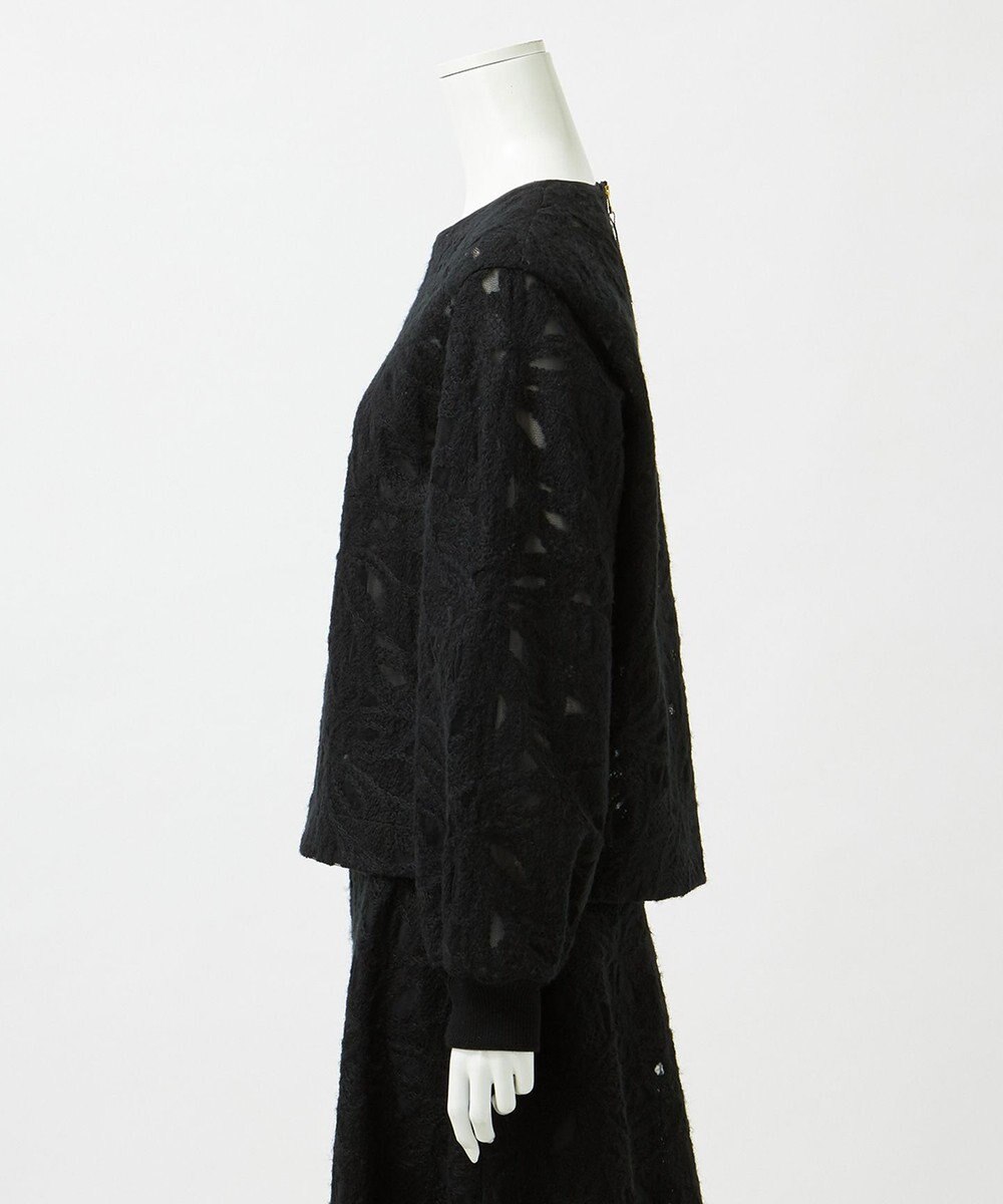 23区 【GOLD LABEL】チュールヘアリーエンブロイダリー ブラウス 