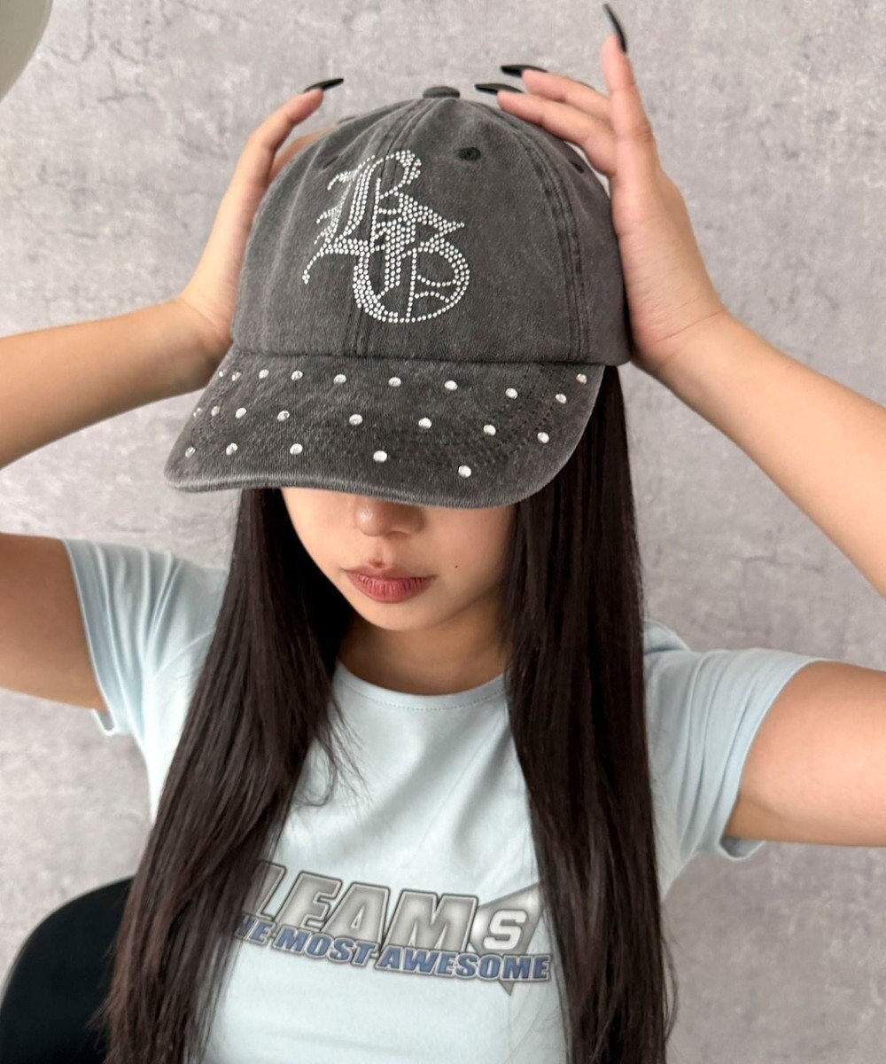 WEGO ロゴラインストーンキャップ 