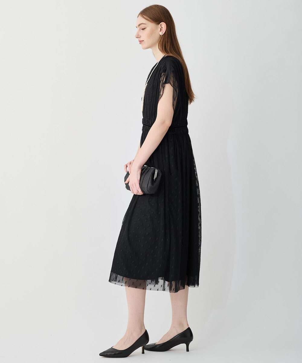 23区 【APPLAUDIR】シャーリングカットチュール ドレス 