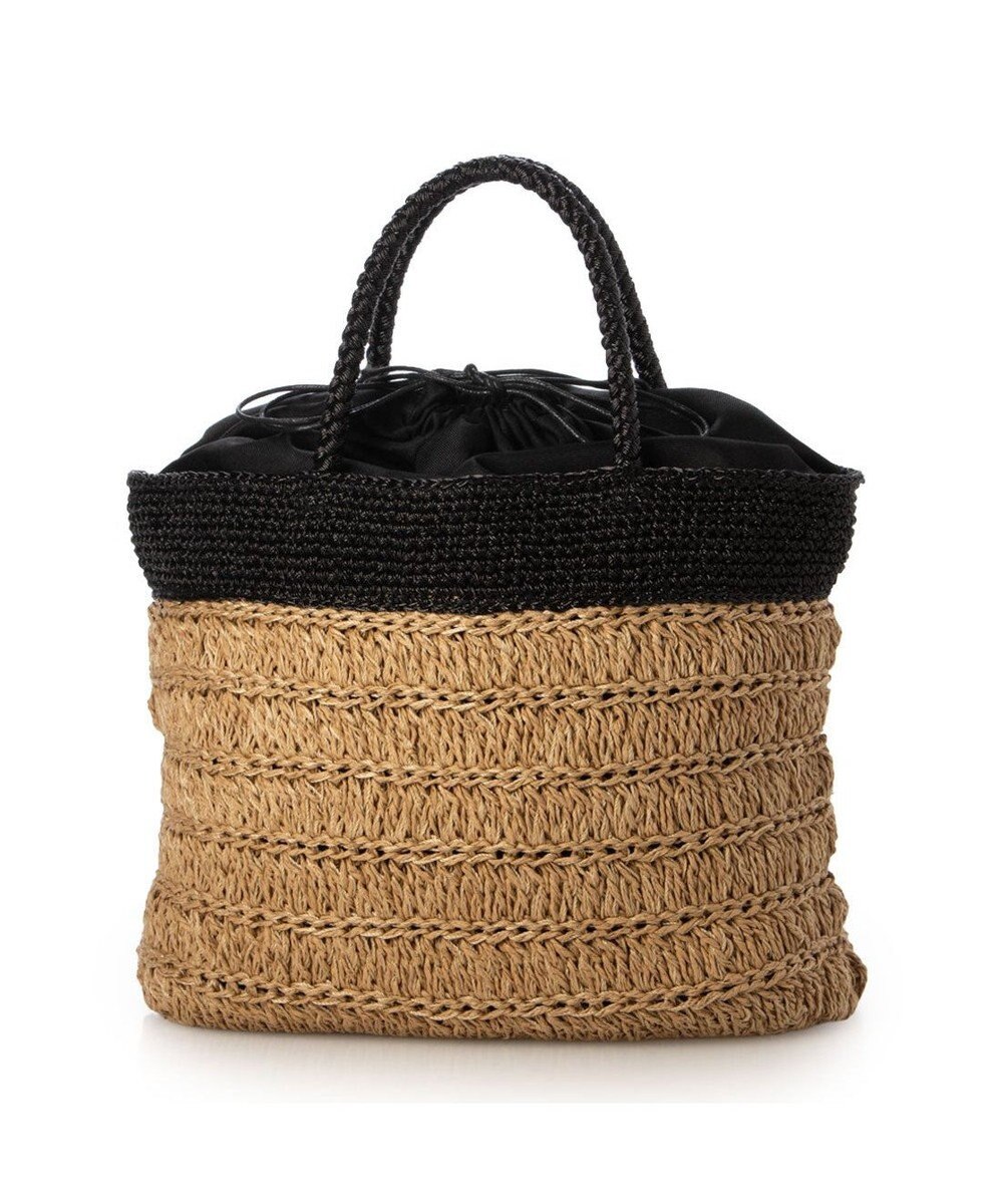 UNBILLION カシュカシュ cachecache / ラメ切替クロッシェトート カゴバッグ 