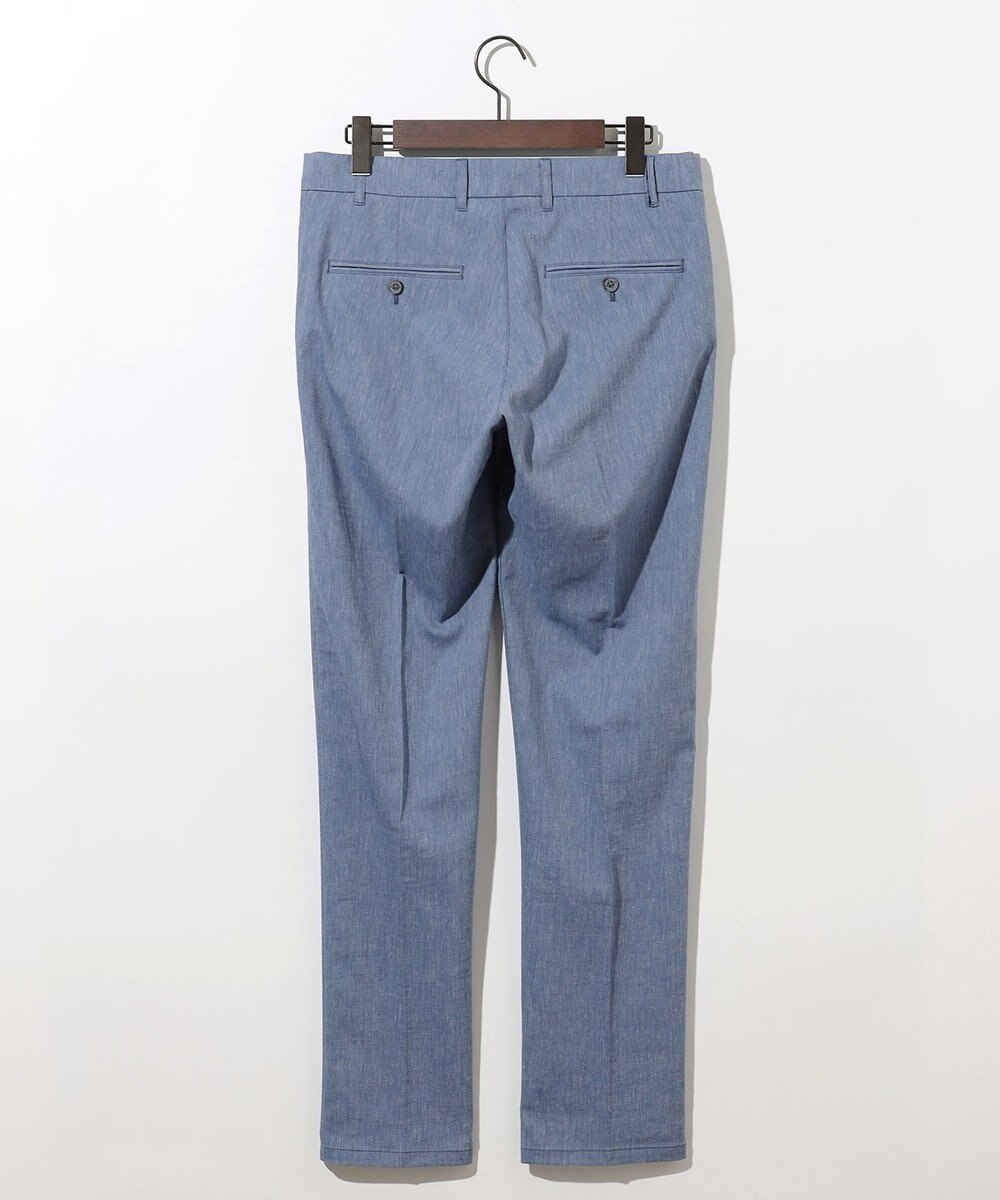 JOSEPH ABBOUD 【キングサイズ・ウエストも伸びる/清涼/ストレッチ】ストレッチリネンシャンブレーパンツ 