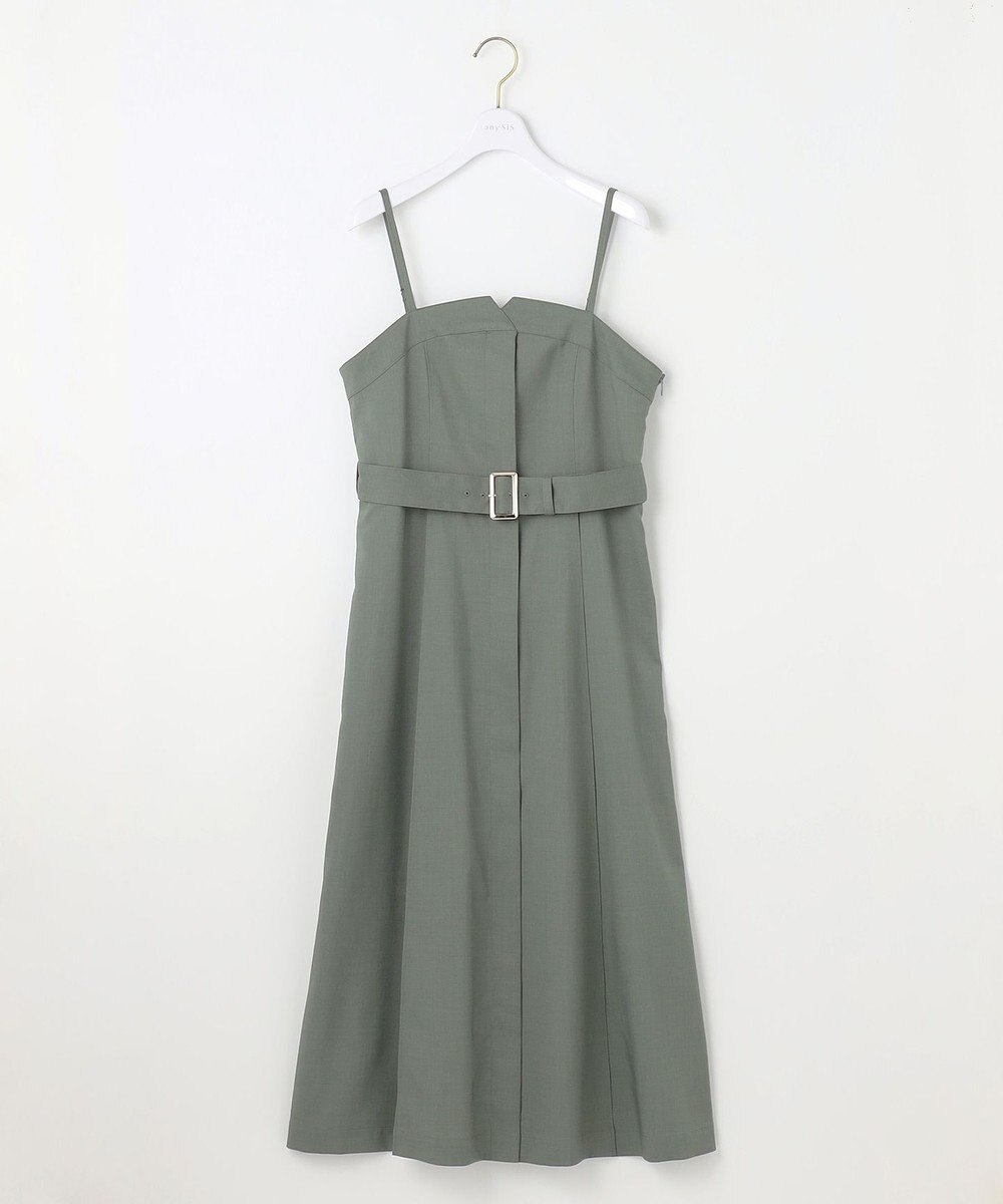 ANY SIS L 【2SET】ビスチェワンピース×シアーラッセルプルオーバーセット 