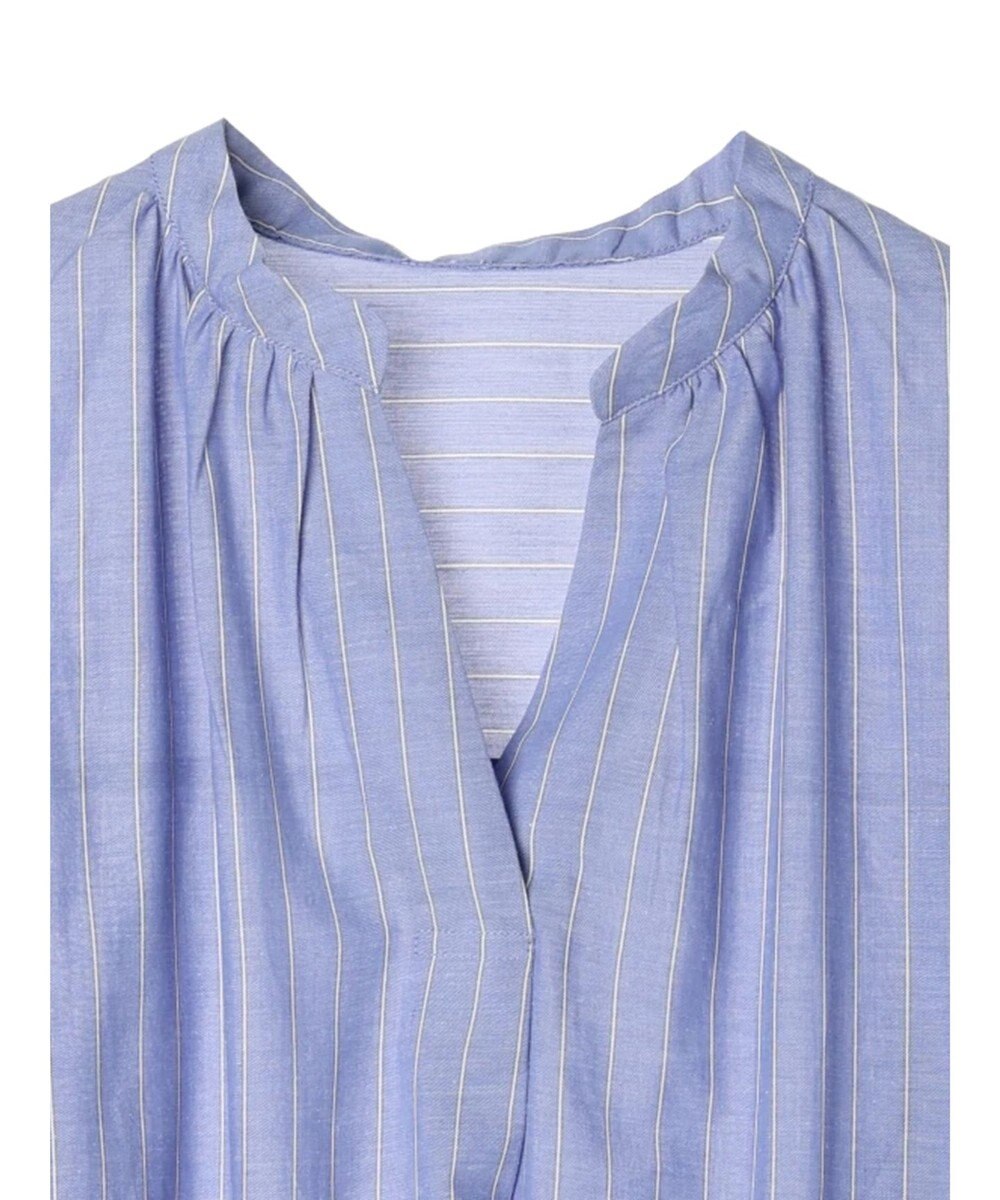 Green Parks 綿麻混スキッパーミニワンピース 