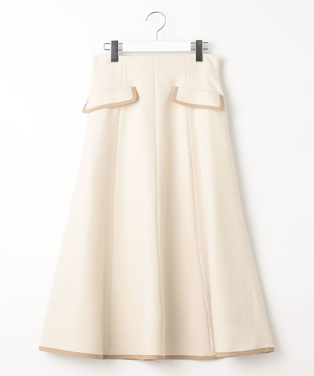 Feroux 【洗える】バイカラーフレア スカート 