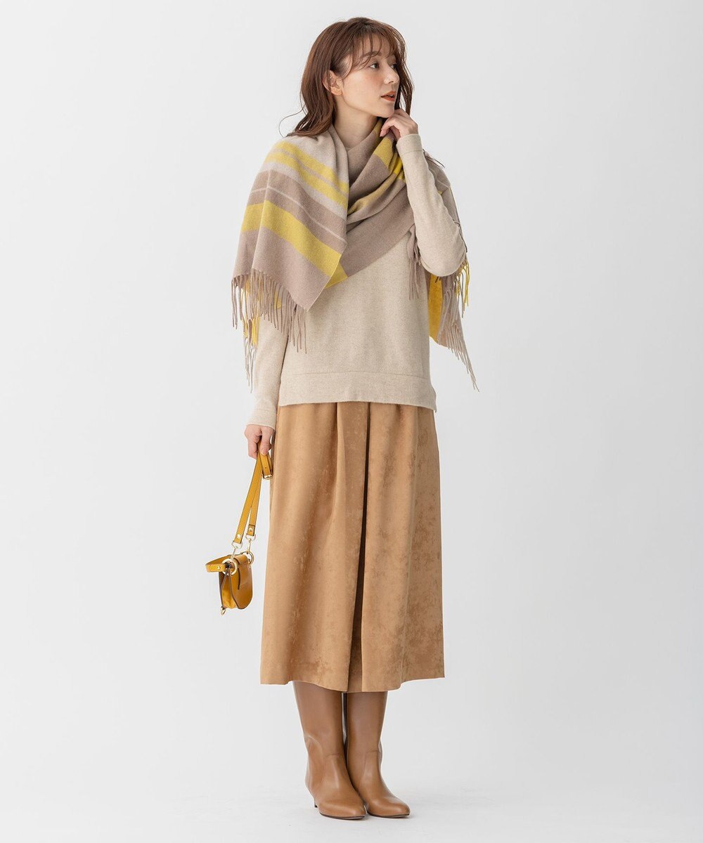 自由区 【洗える】ライトスエード キュロット 