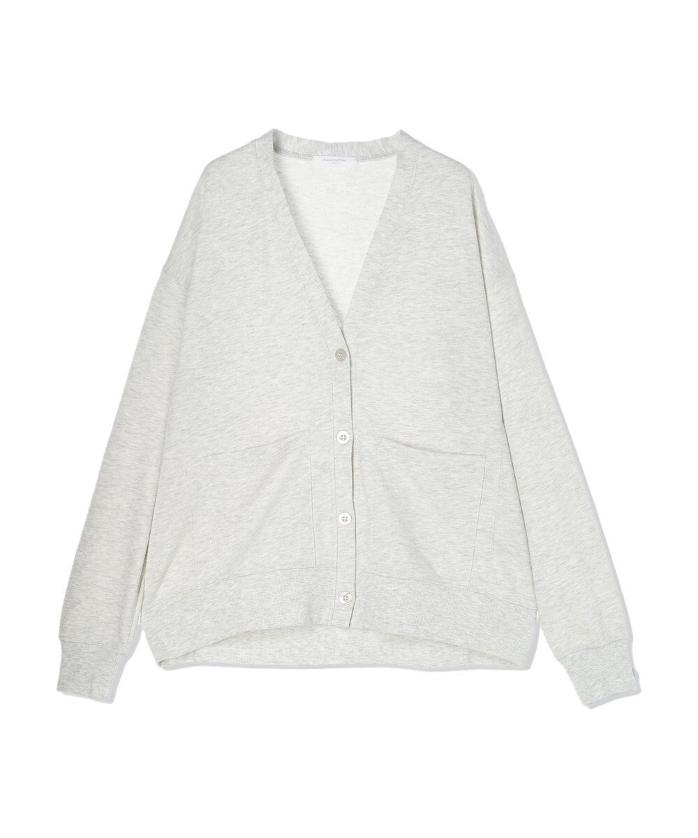 Green Parks ミニ裏毛Ｖネックカーディガン 