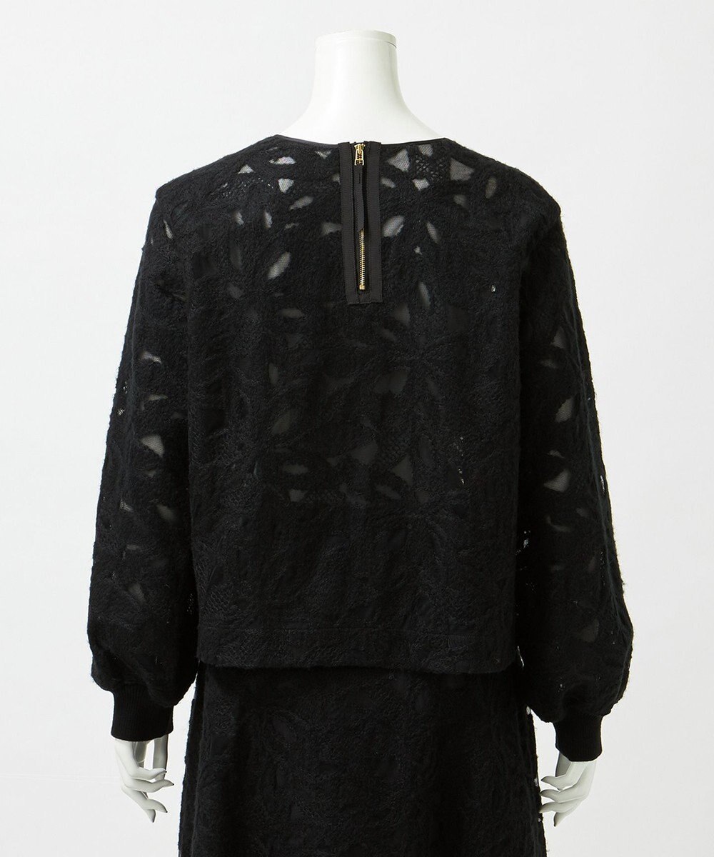 23区 【GOLD LABEL】チュールヘアリーエンブロイダリー ブラウス 