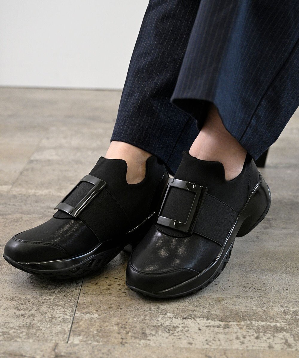 APOM 晴雨兼用　プラットフォームスリップオンスニーカー 