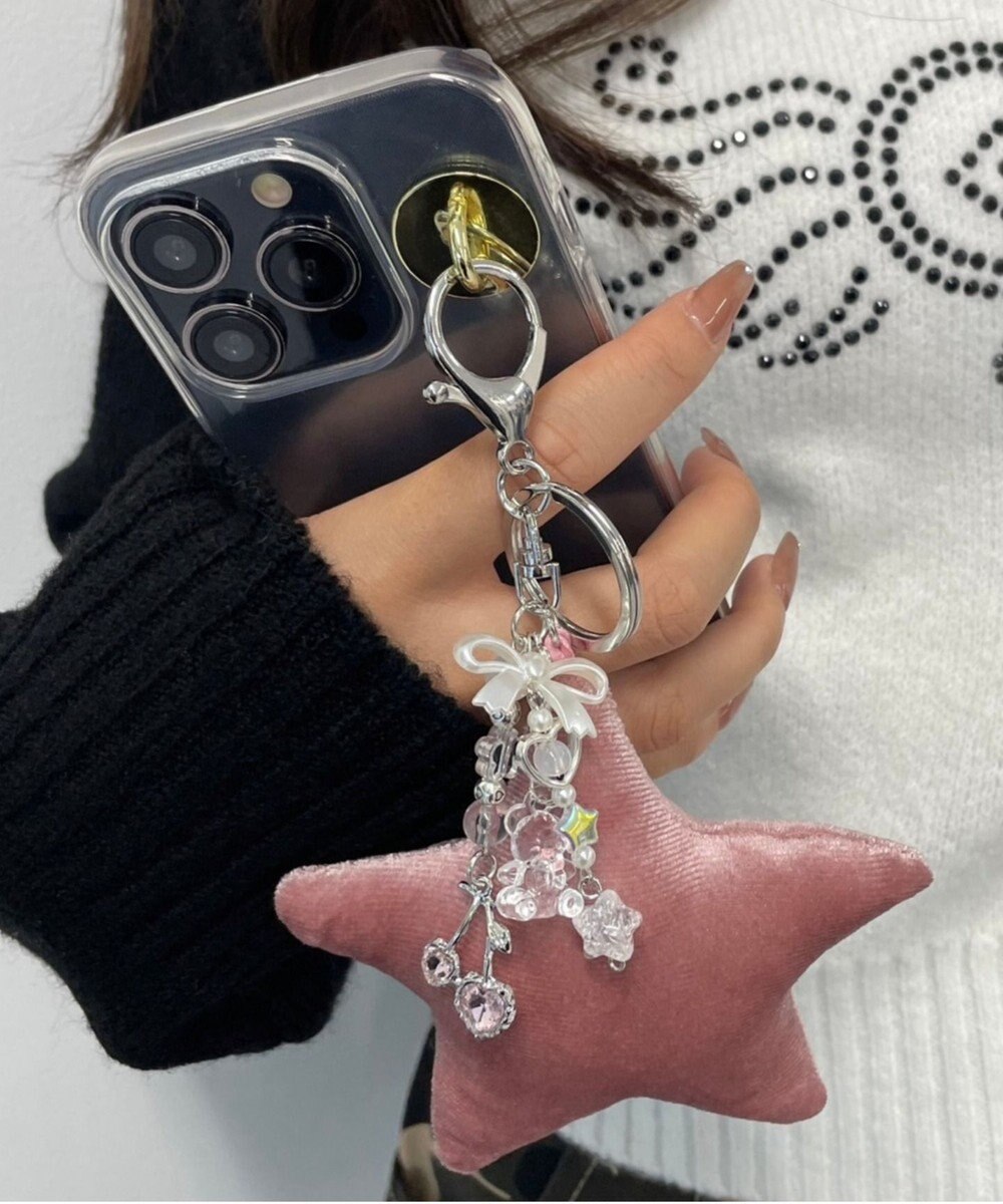 WEGO ベロアスターキーホルダー 