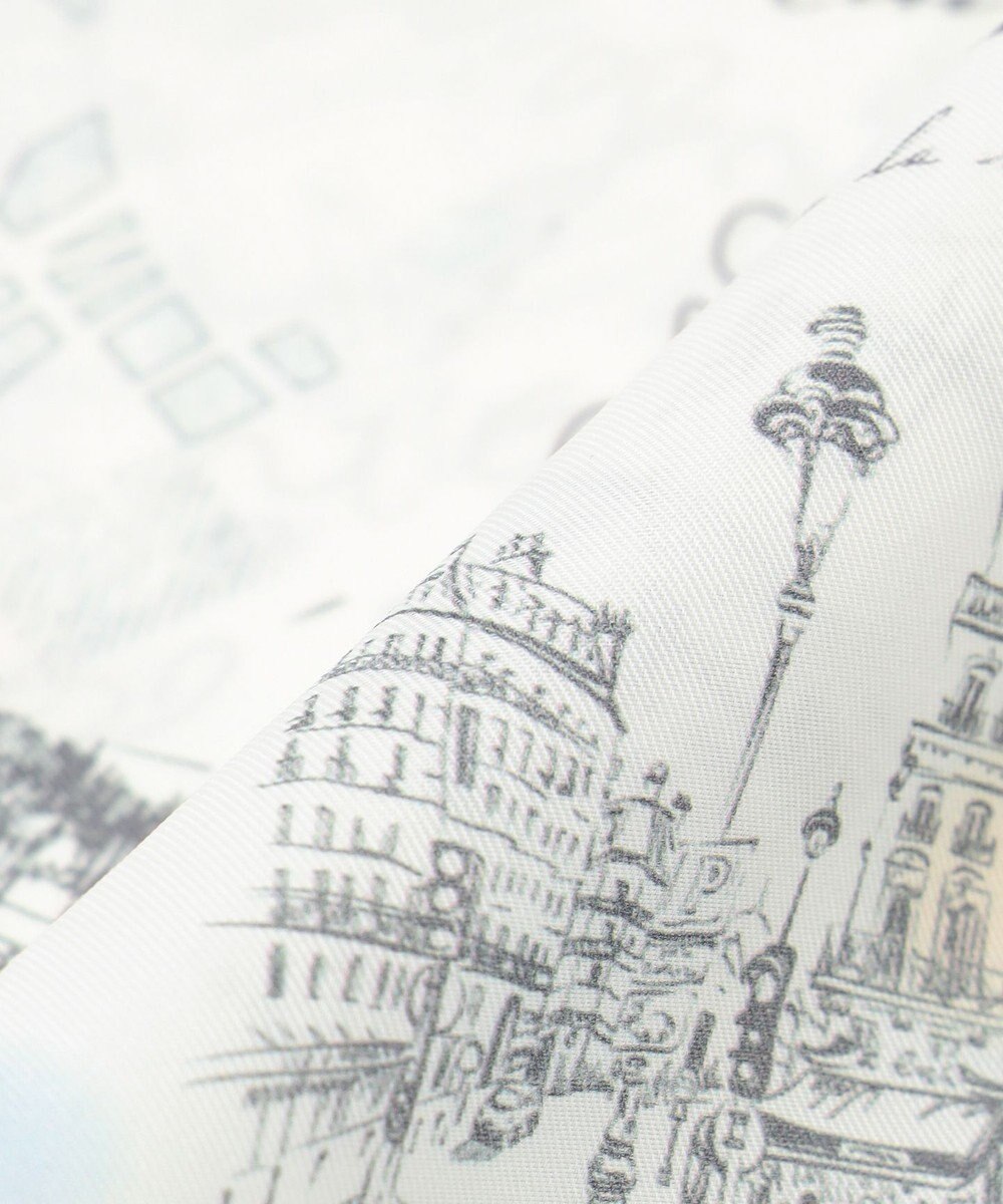 J.PRESS LADIES Ville de Paris スクエア プリント スカーフ 
