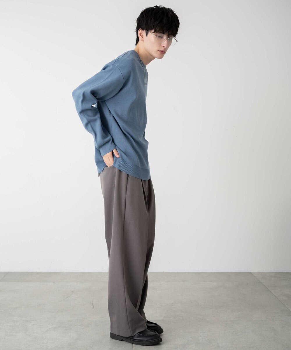 WEGO 【ユニセックス着用ITEM/MLサイズ展開】ミラノリブクルーネックプルオーバー 