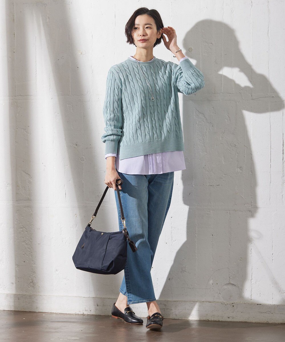 J.PRESS LADIES 【洗える】BASIC STRETCH DENIM ボーイフィット パンツ 