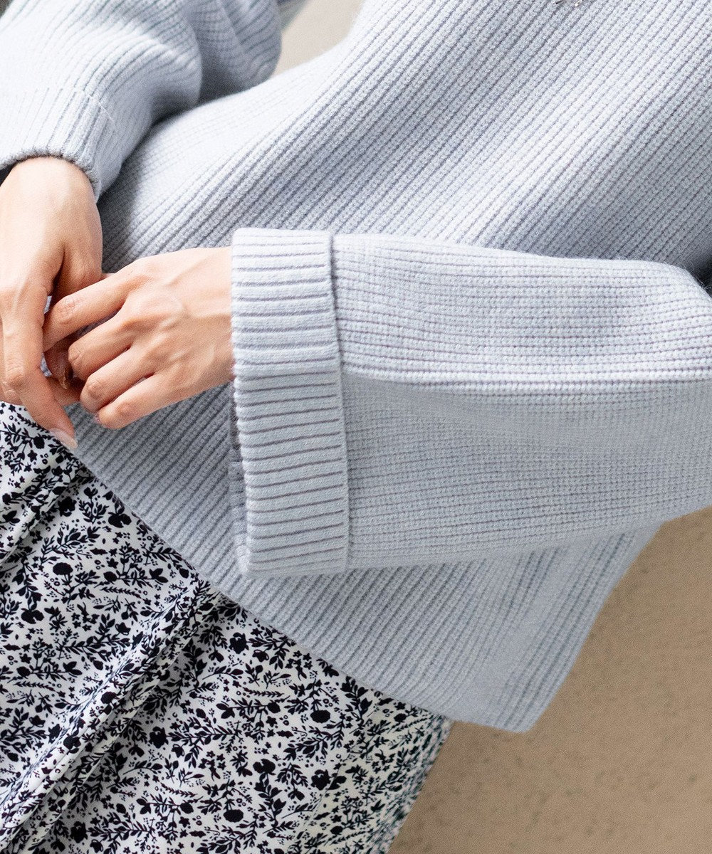 Tiaclasse 【洗える】リラックス感のあるラグランスリーブニット 