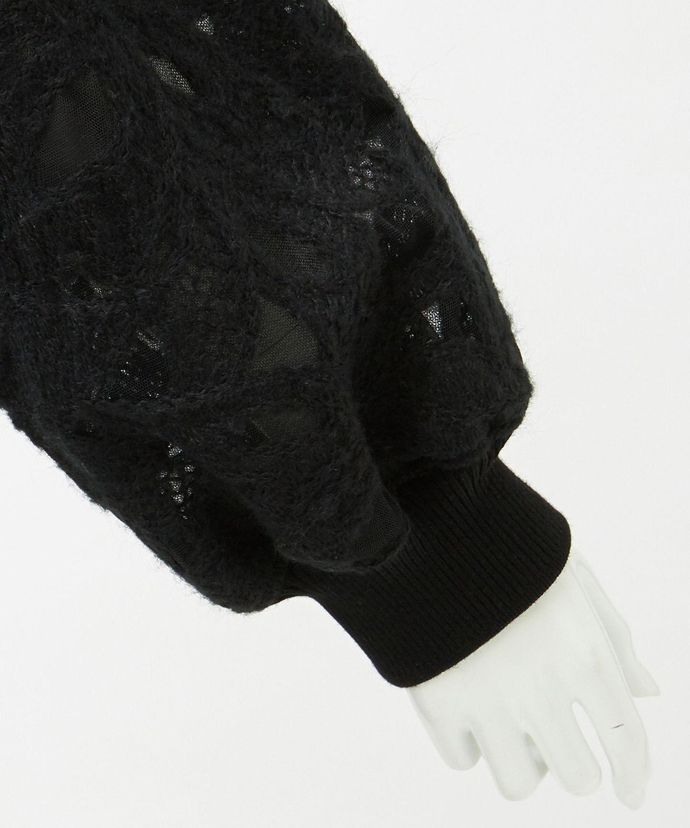 23区 【GOLD LABEL】チュールヘアリーエンブロイダリー ブラウス 