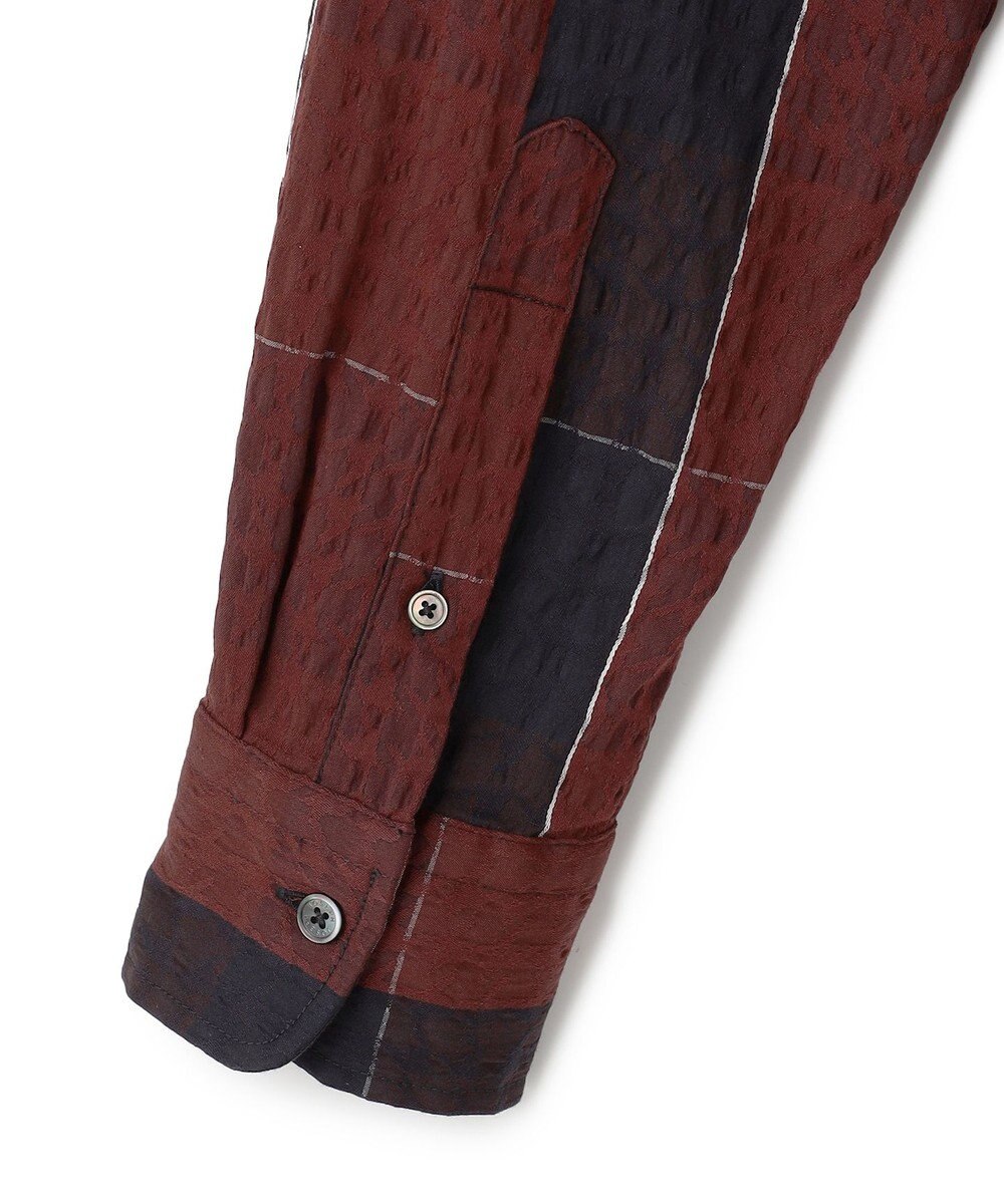 JOSEPH HOMME オーバーチェックジャガードストレッチ　レギュラーカラーシャツ 