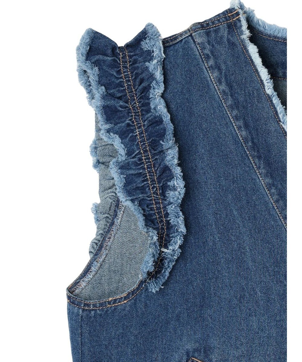 Green Parks ・Ｄｏｕｂｌｅ　Ｆｌａｇｓショルダーフリルデニムベスト 